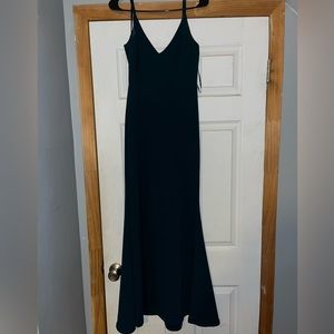 Lulu’s dark green long dress, size small, full lined.